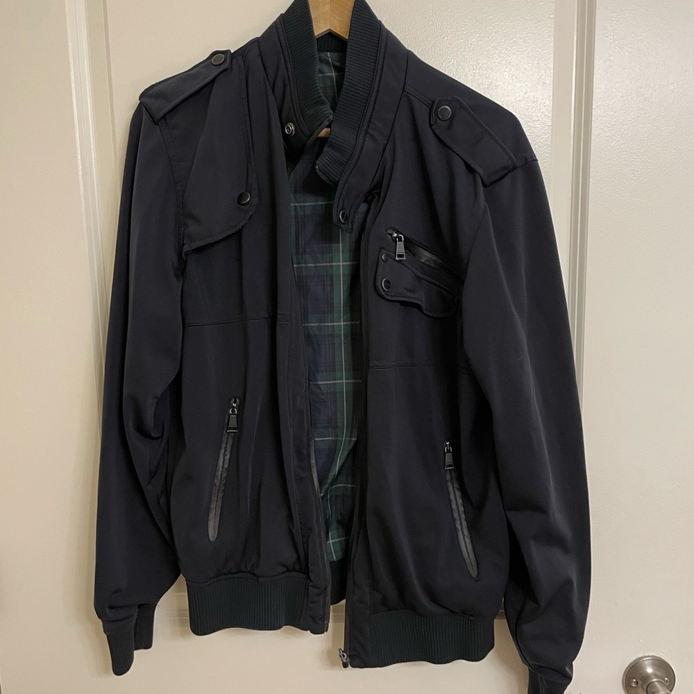 Zara Men’s Bomber Jacket (Navy Blue)